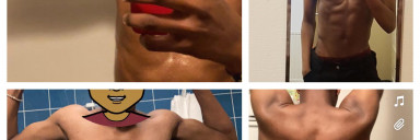 20 lbs Weight Gain Before and After 6 foot 1 Male 136 lbs to 156 lbs