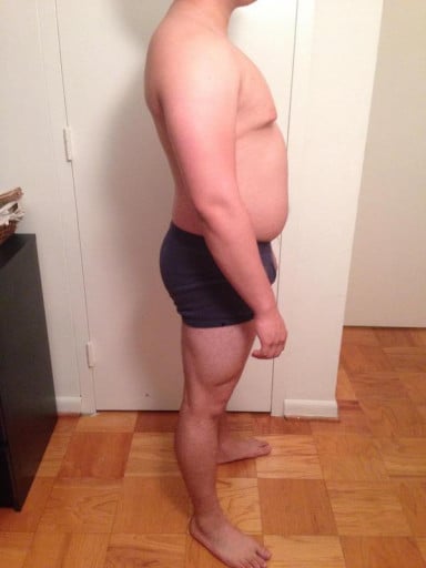 A progress pic of a 5'7" man showing a snapshot of 190 pounds at a height of 5'7
