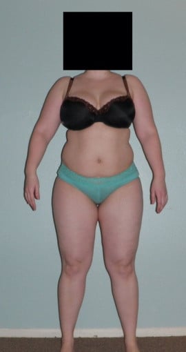 A photo of a 5'2" woman showing a snapshot of 158 pounds at a height of 5'2