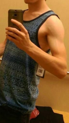 15 lbs Muscle Gain Before and After 5 feet 10 Male 120 lbs to 135 lbs
