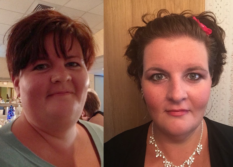 5 feet 5 Female Before and After 65 lbs Fat Loss 300 lbs to 235 lbs