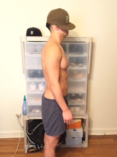 A photo of a 5'11" man showing a snapshot of 186 pounds at a height of 5'11