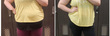 72 lbs Fat Loss Before and After 5'7 Female 325 lbs to 253 lbs