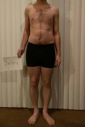 A picture of a 5'10" male showing a snapshot of 177 pounds at a height of 5'10