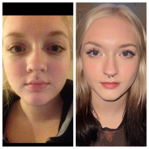 F/22/5'4"[145lbs > 125lbs = 20lbs] progress over about two years, face gains