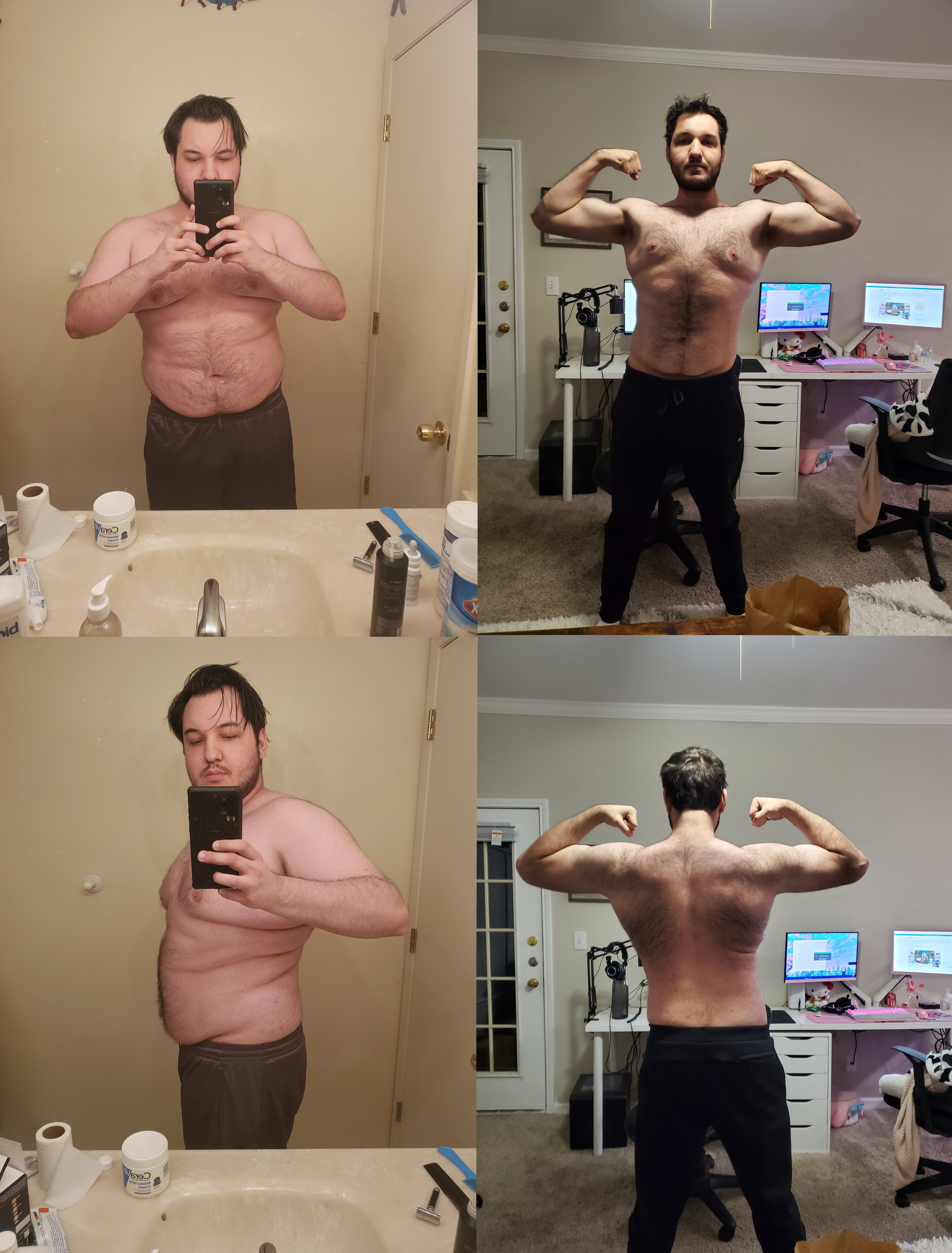 Progress Pics of 75 lbs Weight Loss 6 feet 2 Male 303 lbs to 228 lbs