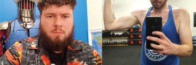 Before and After 97 lbs Weight Loss 6 foot 3 Male 278 lbs to 181 lbs