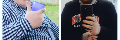 72 lbs Fat Loss Before and After 5 foot 11 Male 310 lbs to 238 lbs