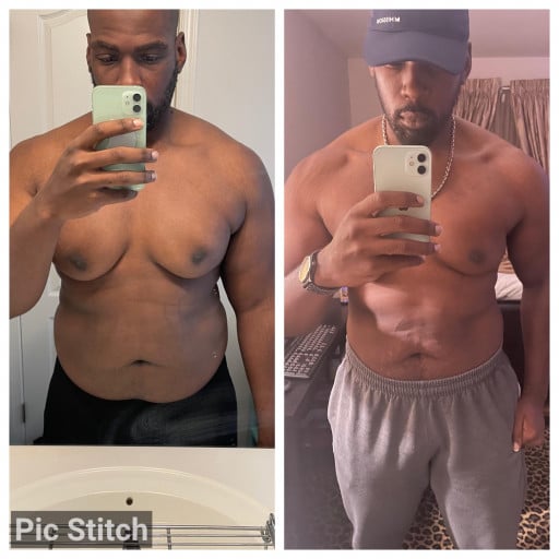 6 foot Male Progress Pics of 32 lbs Weight Loss 280 lbs to 248 lbs