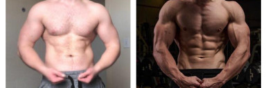 Before and After 27 lbs Fat Loss 5 feet 7 Male 170 lbs to 143 lbs