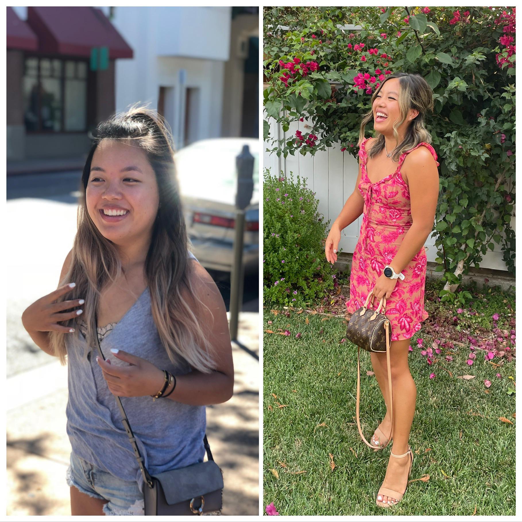 12 lbs Fat Loss Before and After 4 foot 11 Female 130 lbs to 118 lbs