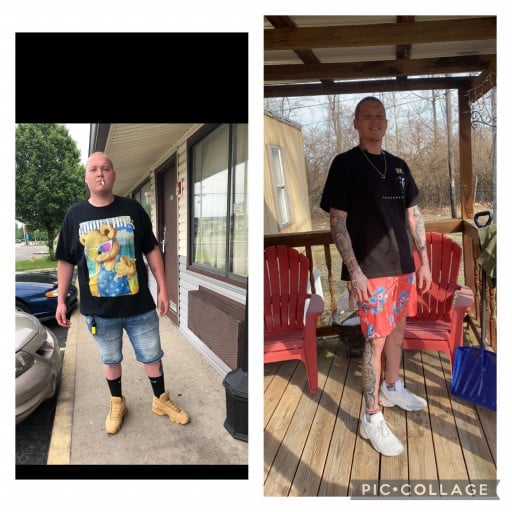 6 feet 3 Male 195 lbs Weight Loss Before and After 300 lbs to 105 lbs