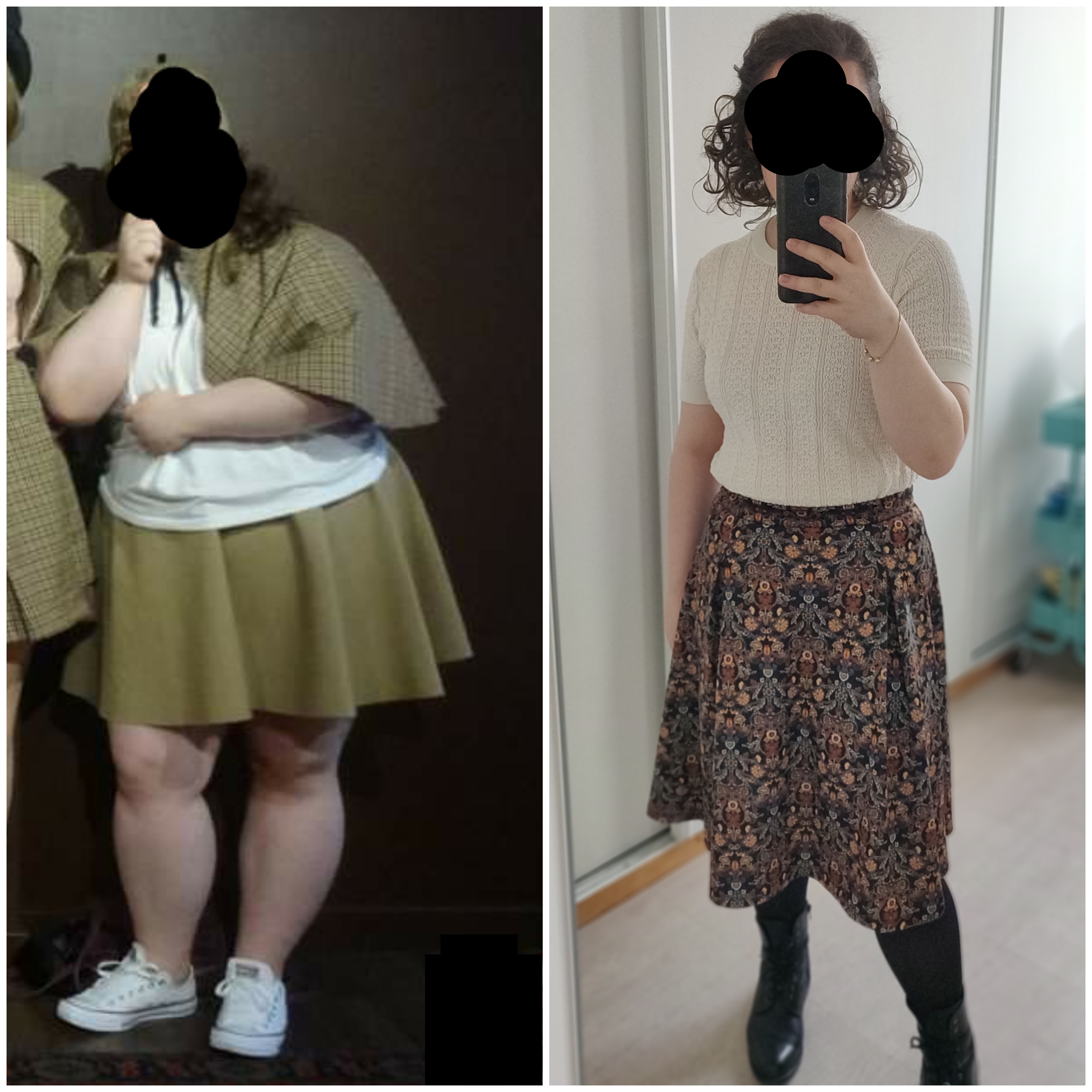 77 lbs Weight Loss Before and After 5 foot 2 Female 220 lbs to 143 lbs