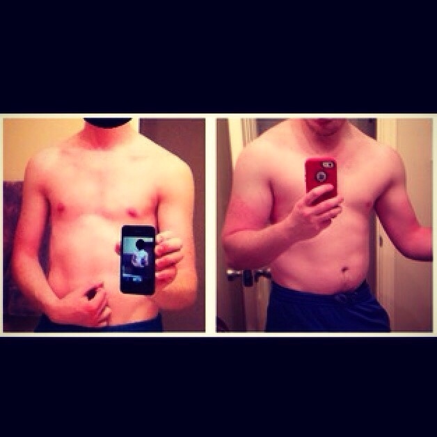 Progress Pics of 35 lbs Weight Gain 5 foot 8 Male 120 lbs to 155 lbs