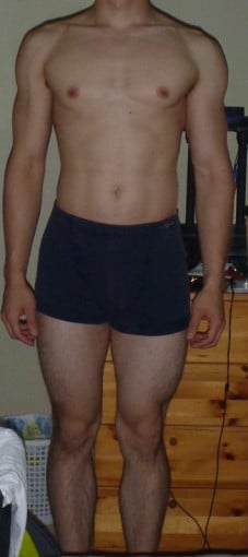 A photo of a 5'6" man showing a snapshot of 140 pounds at a height of 5'6