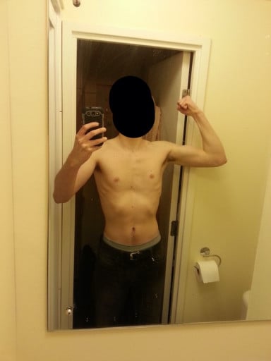 A photo of a 6'2" man showing a muscle gain from 162 pounds to 171 pounds. A net gain of 9 pounds.