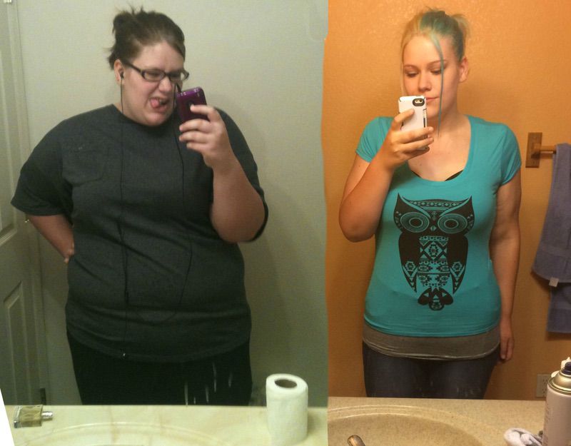 Progress Pics of 108 lbs Weight Loss 5 foot 7 Female 335 lbs to 227 lbs