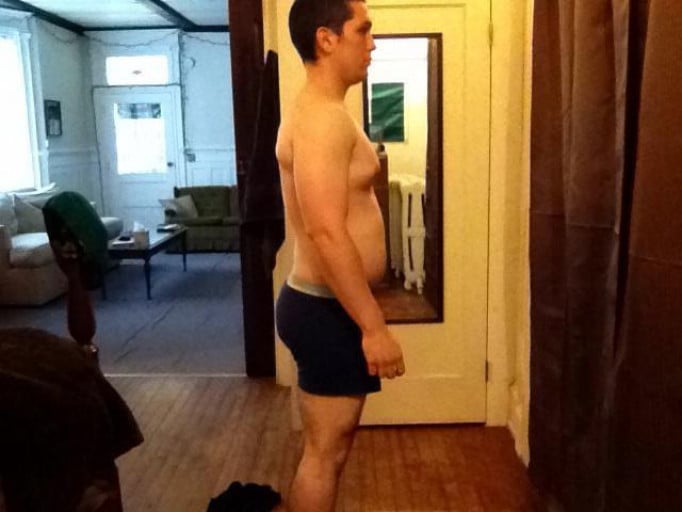 A progress pic of a 5'7" man showing a snapshot of 178 pounds at a height of 5'7