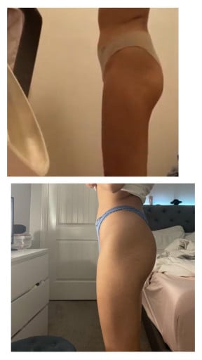 Before and After 15 lbs Muscle Gain 5 feet 6 Female 115 lbs to 130 lbs