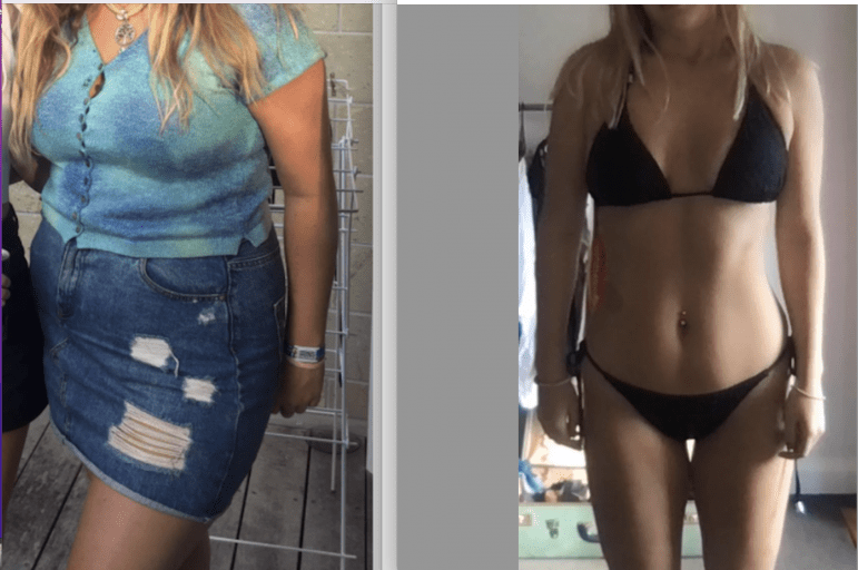 5'7 Female Before and After 32 lbs Weight Loss 182 lbs to 150 lbs