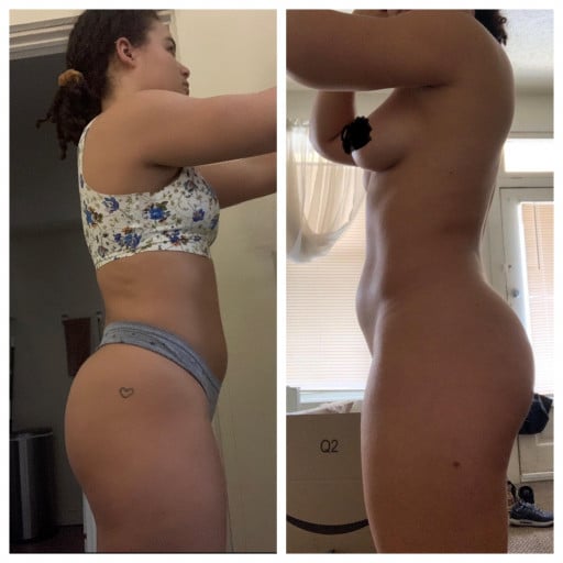 Progress Pics of 5 lbs Weight Loss 5'1 Female 148 lbs to 143 lbs