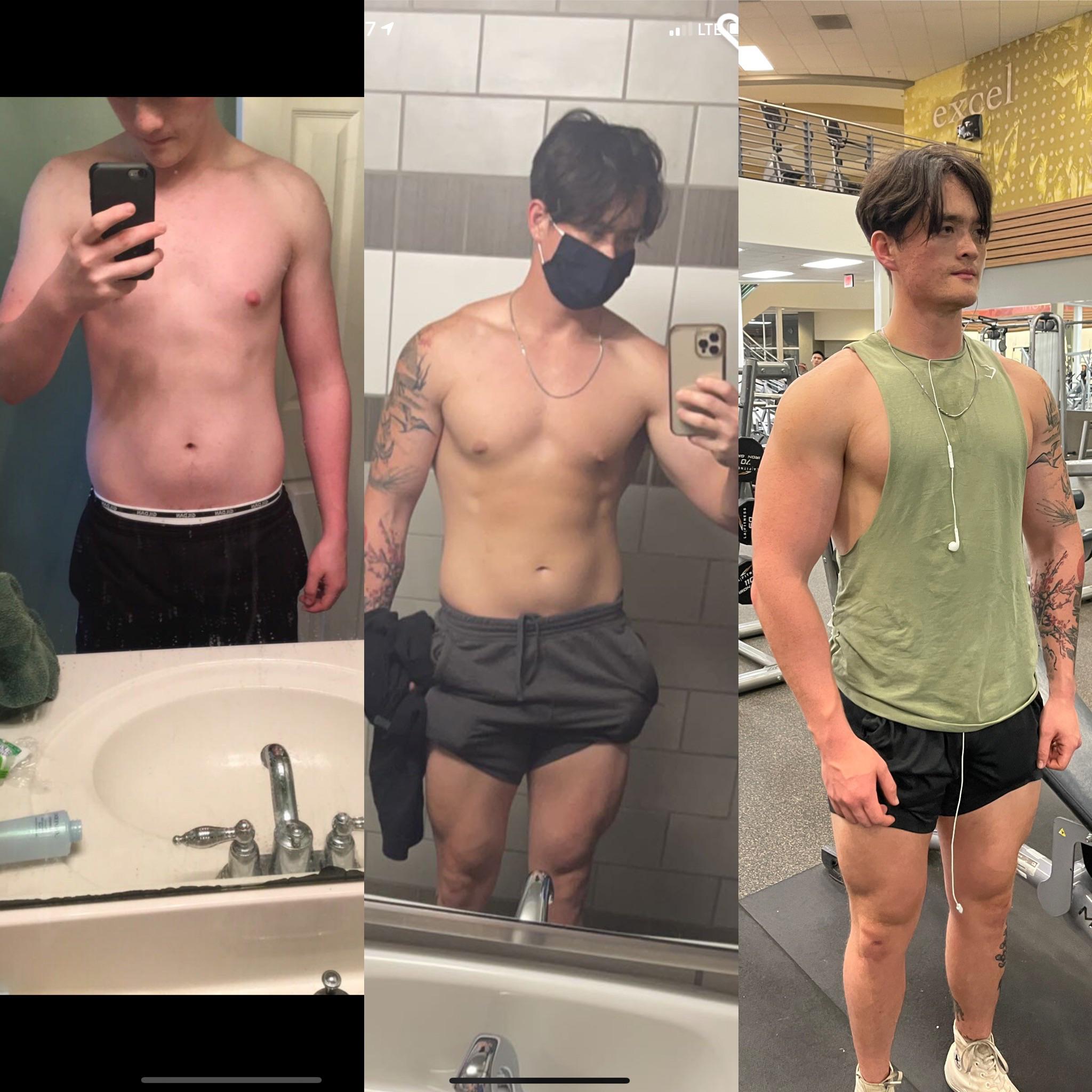 21 lbs Weight Gain 5'1 Male 170 lbs to 191 lbs