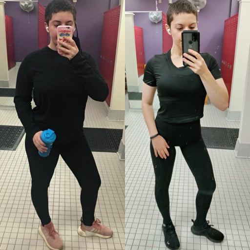 5 feet 4 Female Before and After 37 lbs Fat Loss 161 lbs to 124 lbs