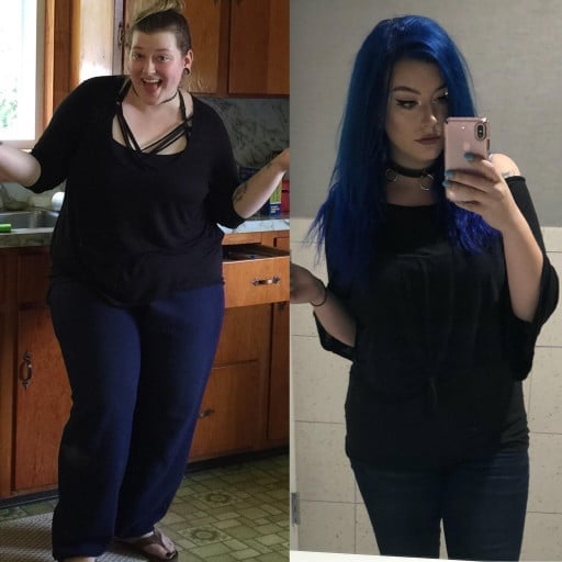 Progress Pics of 100 lbs Fat Loss 5'6 Female 284 lbs to 184 lbs