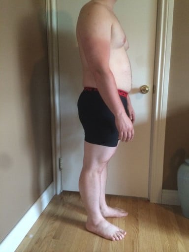 A photo of a 5'8" man showing a snapshot of 216 pounds at a height of 5'8