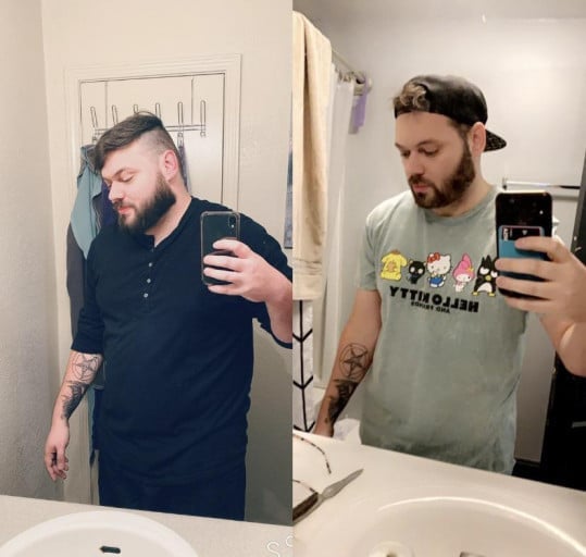 6 foot Male Progress Pics of 50 lbs Weight Loss 270 lbs to 220 lbs