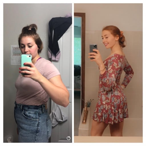5 feet 11 Female 36 lbs Weight Loss Before and After 200 lbs to 164 lbs