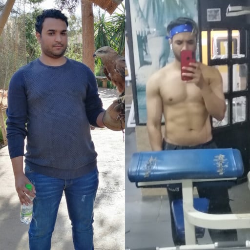 5 foot 7 Male 46 lbs Weight Loss Before and After 196 lbs to 150 lbs