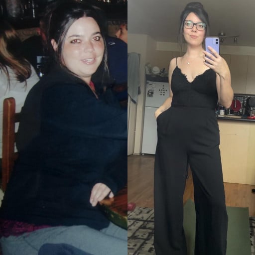 Progress Pics of 27 lbs Weight Loss 5 foot 6 Female 172 lbs to 145 lbs