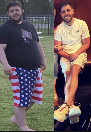 Before and After 192 lbs Weight Loss 5 foot 10 Male 330 lbs to 138 lbs