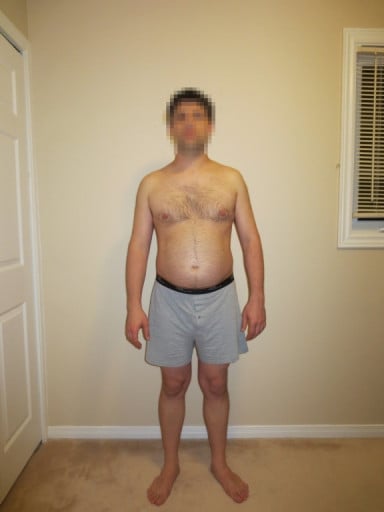 A progress pic of a 5'9" man showing a snapshot of 180 pounds at a height of 5'9