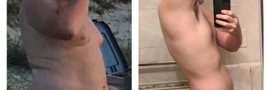 6 foot 4 Male 85 lbs Weight Loss Before and After 295 lbs to 210 lbs