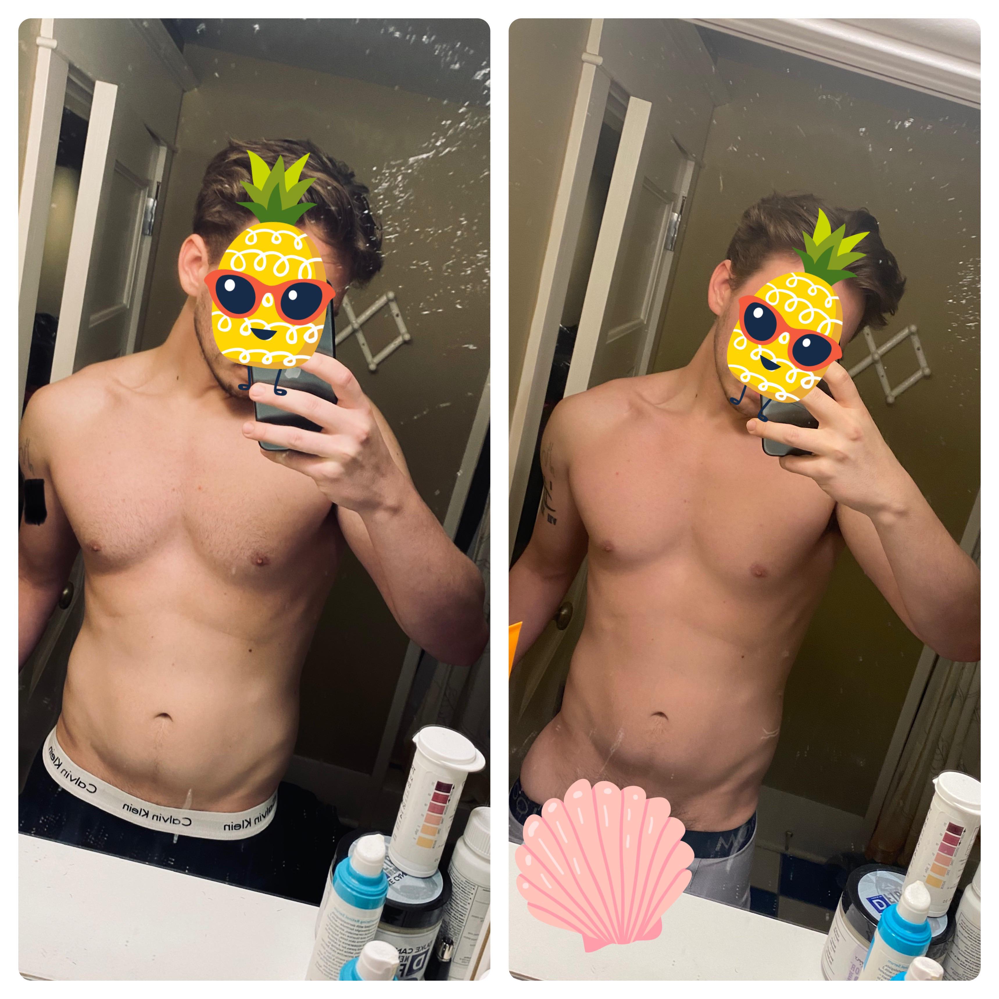 5 foot 10 Male Before and After 4 lbs Fat Loss 159 lbs to 155 lbs