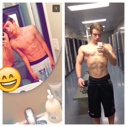 Male at 5'8 Sees Two Year Transformation From 128Lbs to 152Lbs