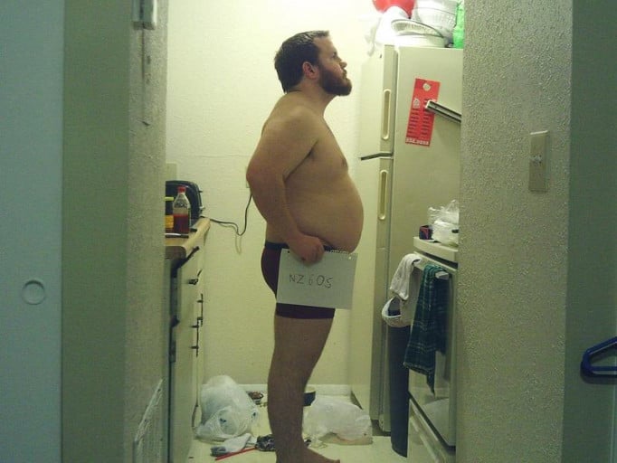 A picture of a 5'6" male showing a snapshot of 231 pounds at a height of 5'6