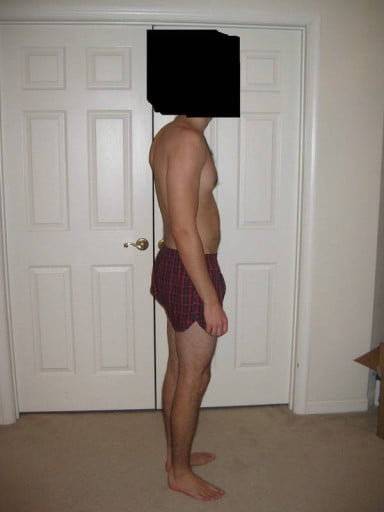 A picture of a 6'1" male showing a snapshot of 167 pounds at a height of 6'1