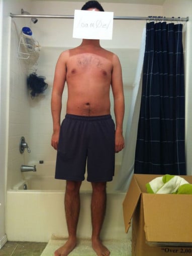 A progress pic of a 6'2" man showing a snapshot of 182 pounds at a height of 6'2
