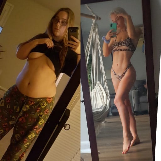 5 feet 4 Female Before and After 75 lbs Weight Loss 186 lbs to 111 lbs