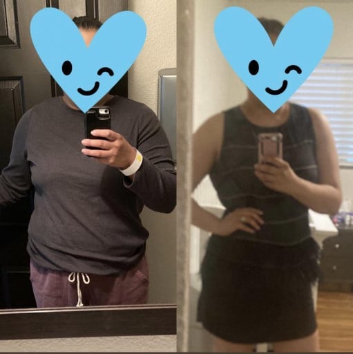 60 lbs Weight Loss 5 foot 7 Female 256 lbs to 196 lbs