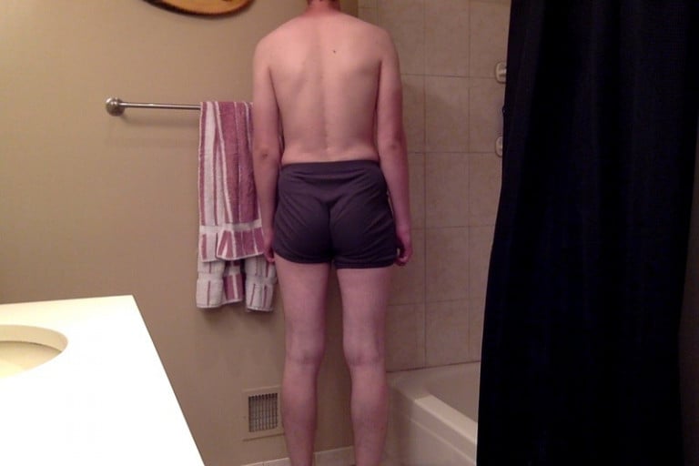 A photo of a 6'4" man showing a snapshot of 183 pounds at a height of 6'4