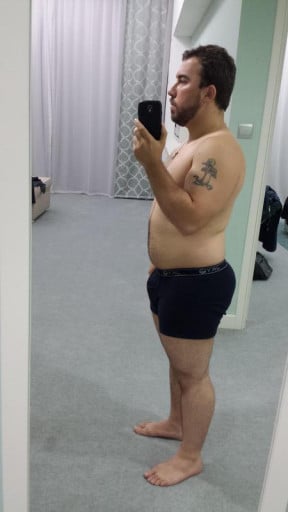 A progress pic of a 5'6" man showing a snapshot of 191 pounds at a height of 5'6