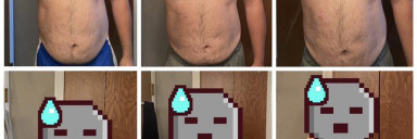 Before and After 40 lbs Fat Loss 5 foot 8 Male 215 lbs to 175 lbs