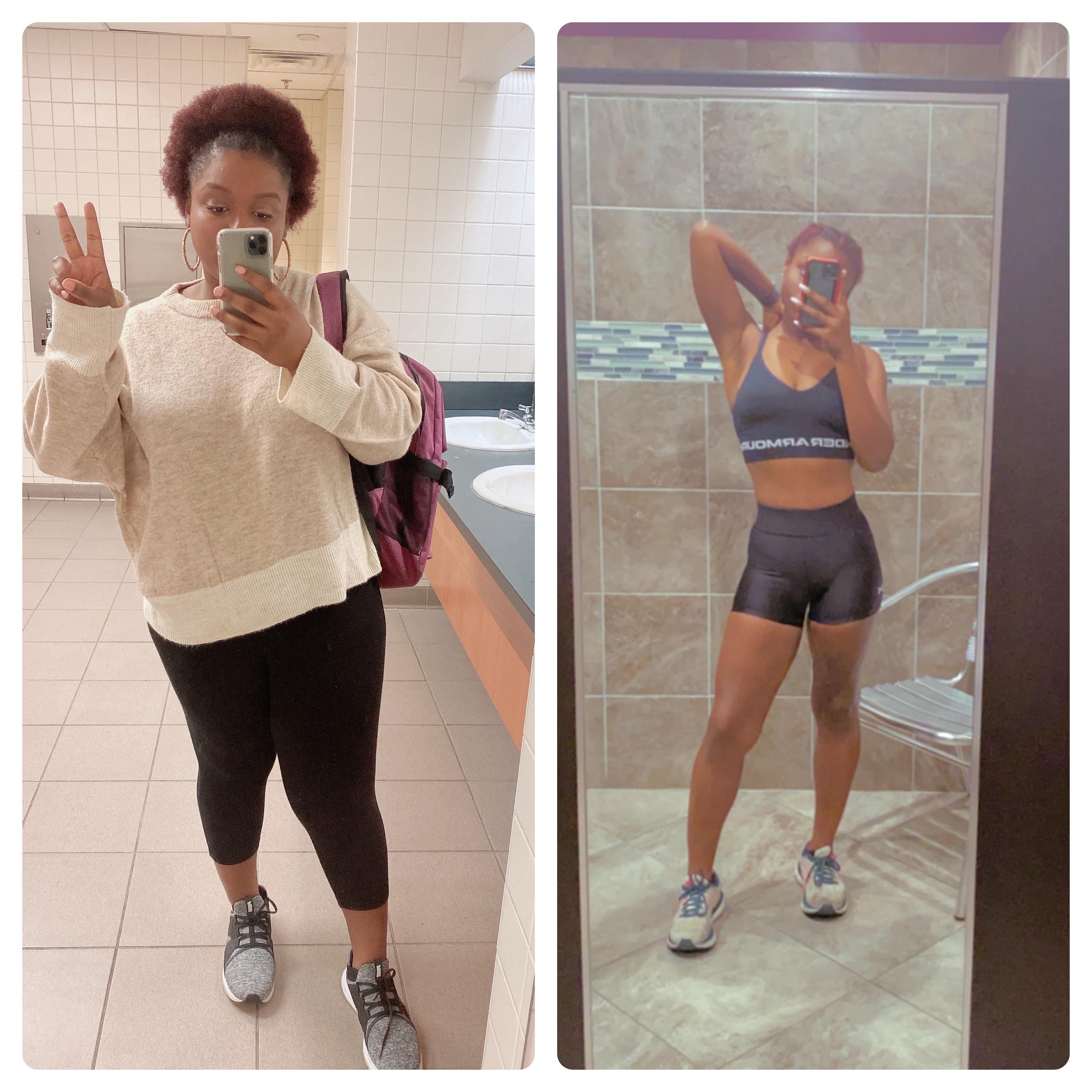 88 lbs Weight Loss Before and After 5 feet 4 Female 220 lbs to 132 lbs