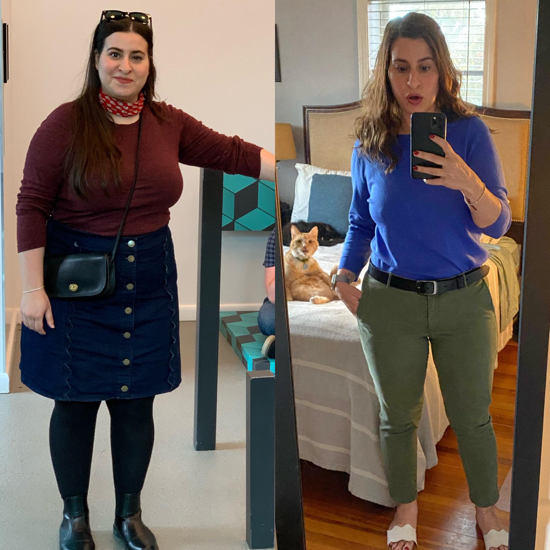 5 foot 5 Female Before and After 78 lbs Weight Loss 238 lbs to 160 lbs