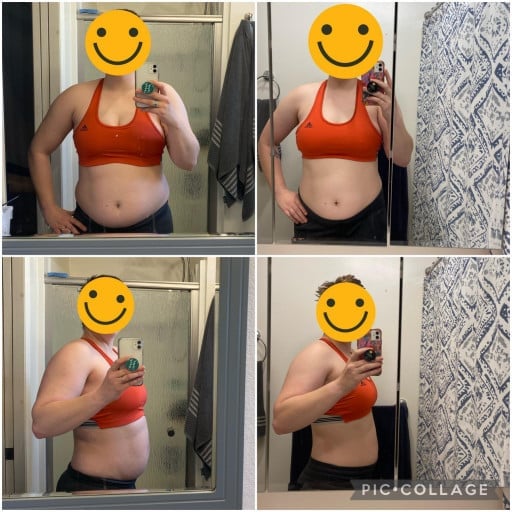 5'8 Female Progress Pics of 20 lbs Weight Loss 200 lbs to 180 lbs
