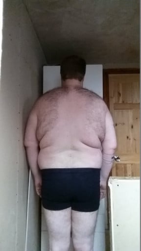 A progress pic of a 6'1" man showing a snapshot of 282 pounds at a height of 6'1